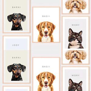 Custom Pet Portraits – Affordable, Unique, and Perfect for Pet Lovers!